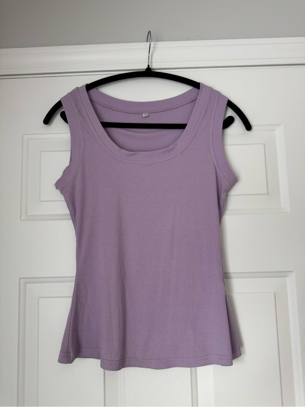 Women’s Lavender Ribbed Tank Top - Picture 2 of 5